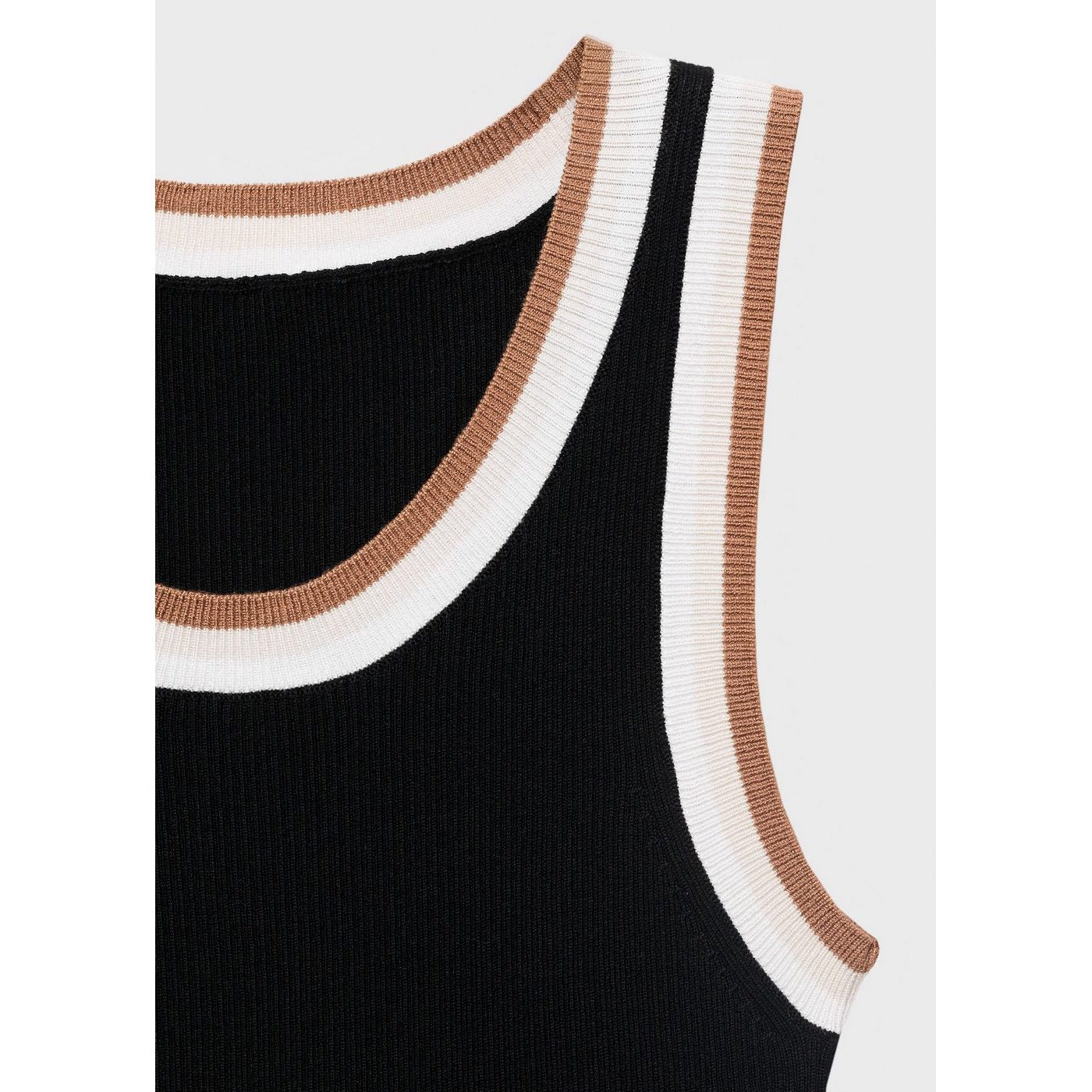 Top Maille Détails Contrastants