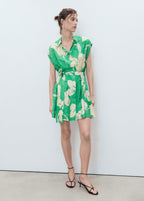 Robe Imprimée Avec Ceinture
