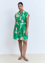 Robe Imprimée Avec Ceinture