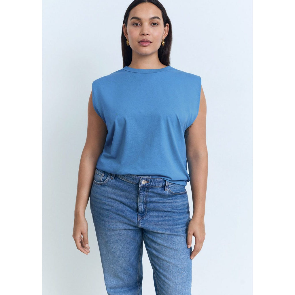 T-Shirt Épaulettes Manches Courtes