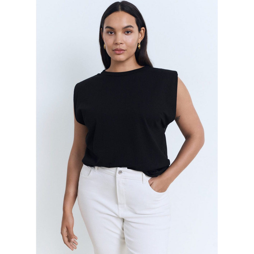 T-Shirt Épaulettes Manches Courtes