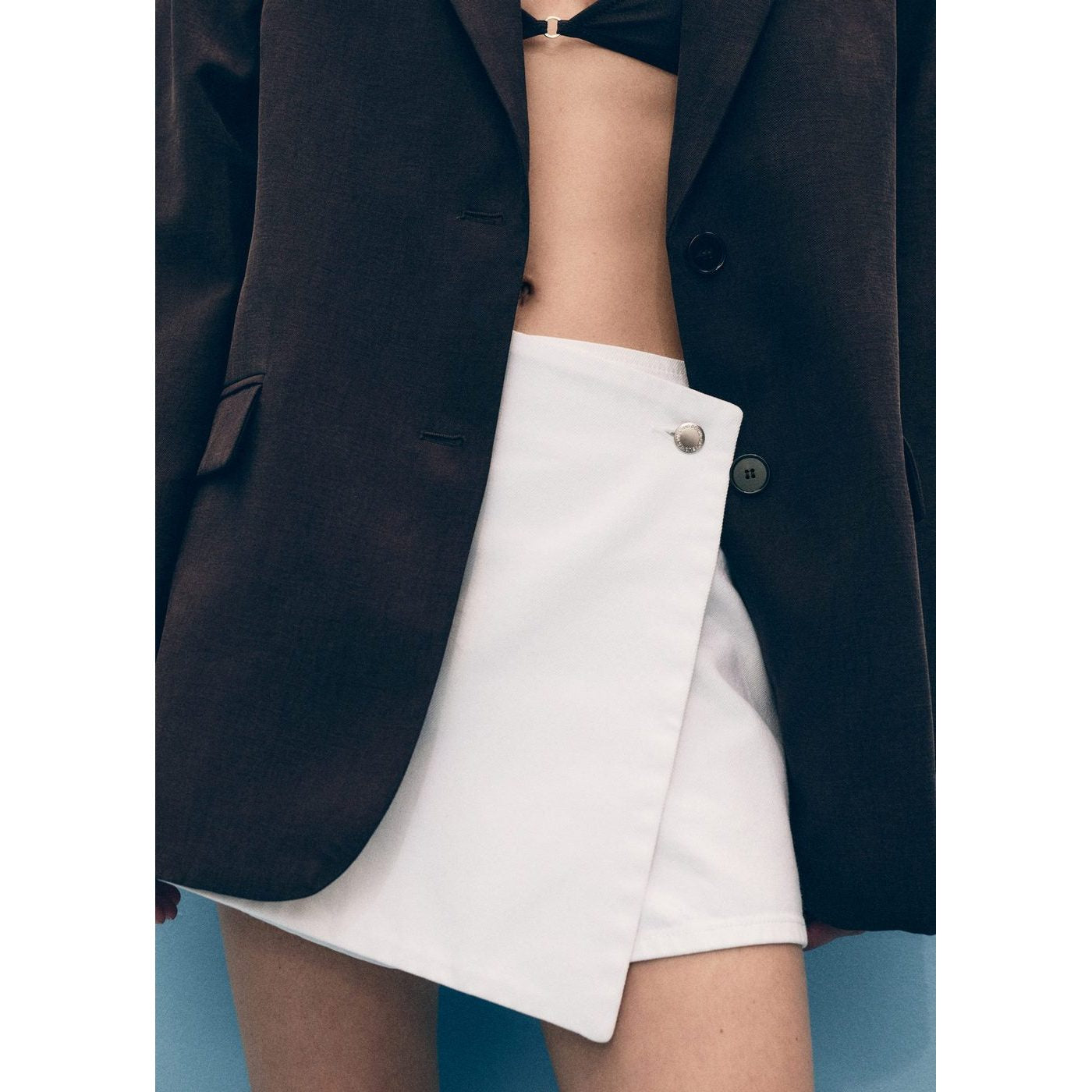 Jupe Short En Jean Croisée