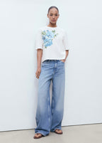 T-Shirt Coton Imprimé Fleur