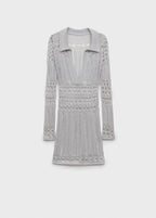 Robe Lurex Détails Ajourés
