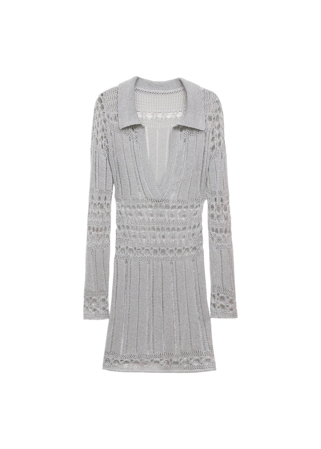 Robe Lurex Détails Ajourés