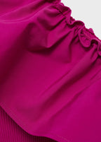 Haut Asymétrique En Tissu Combiné