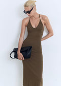 Robe Midi Décolletée Dans Le Dos