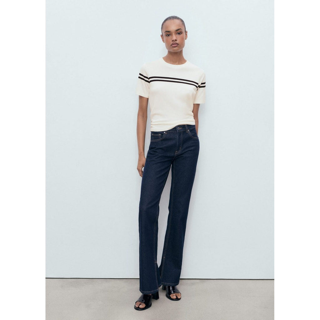 Pull-Over Rayures Manches Courtes