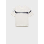 Pull-Over Rayures Manches Courtes