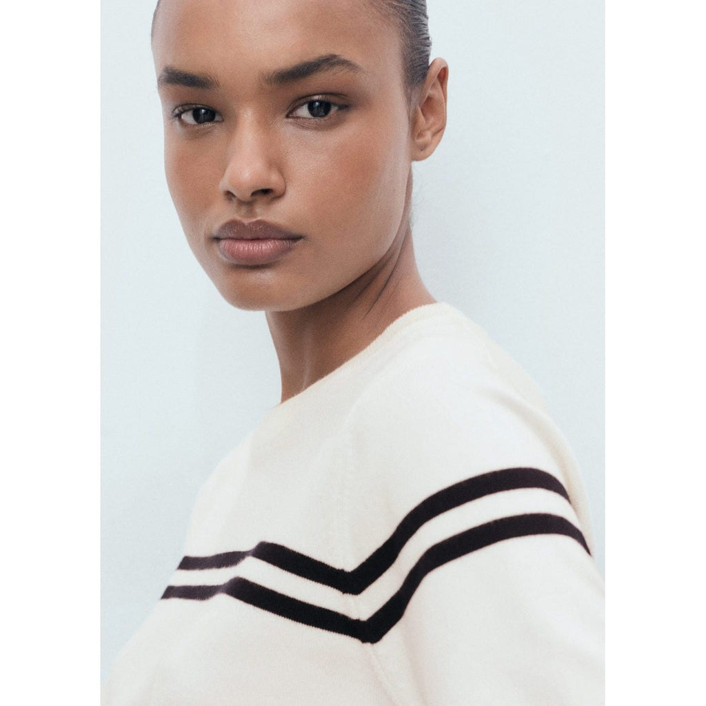 Pull-Over Rayures Manches Courtes