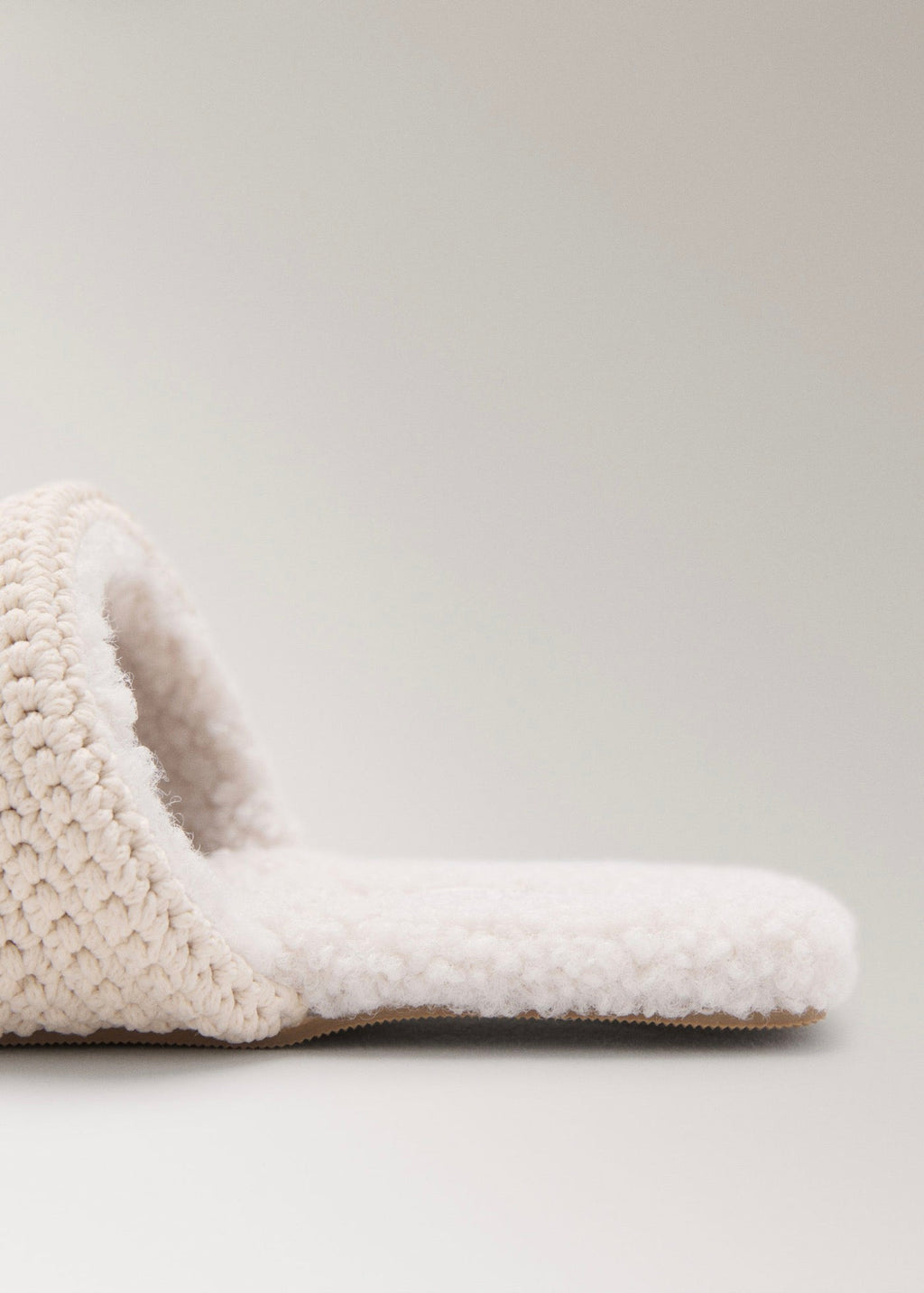 Chaussons Ouverts À L_x0019_ Arrière Crochet Effet Mouton