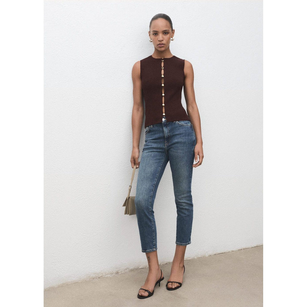 Gilet Maille Fentes