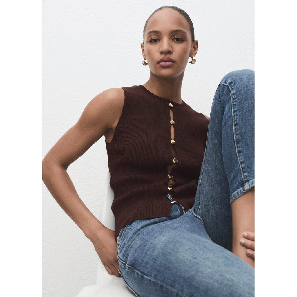 Gilet Maille Fentes
