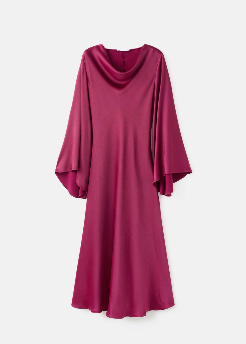 Robe Satinée Manches Cloche