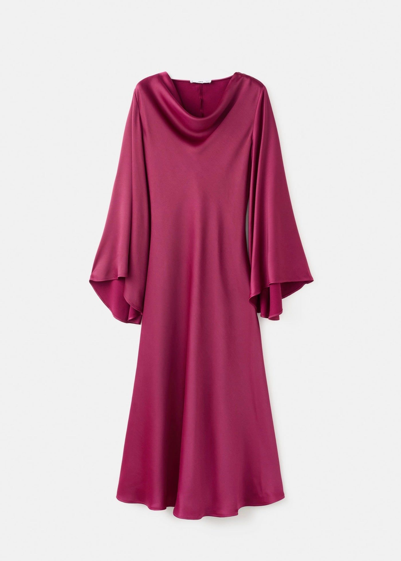 Robe Satinée Manches Cloche