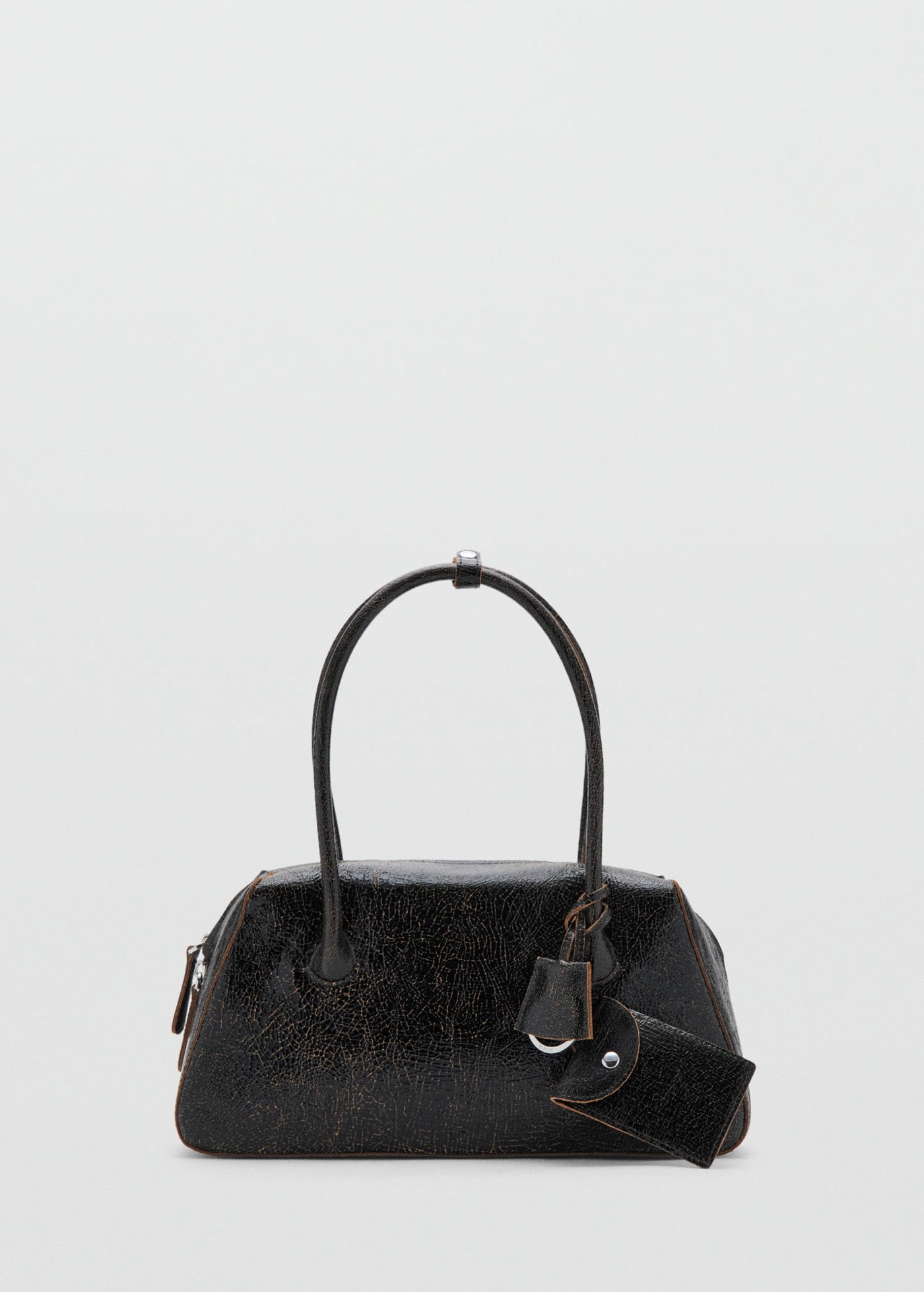 Sac Porté Épaule En Cuir Breloques