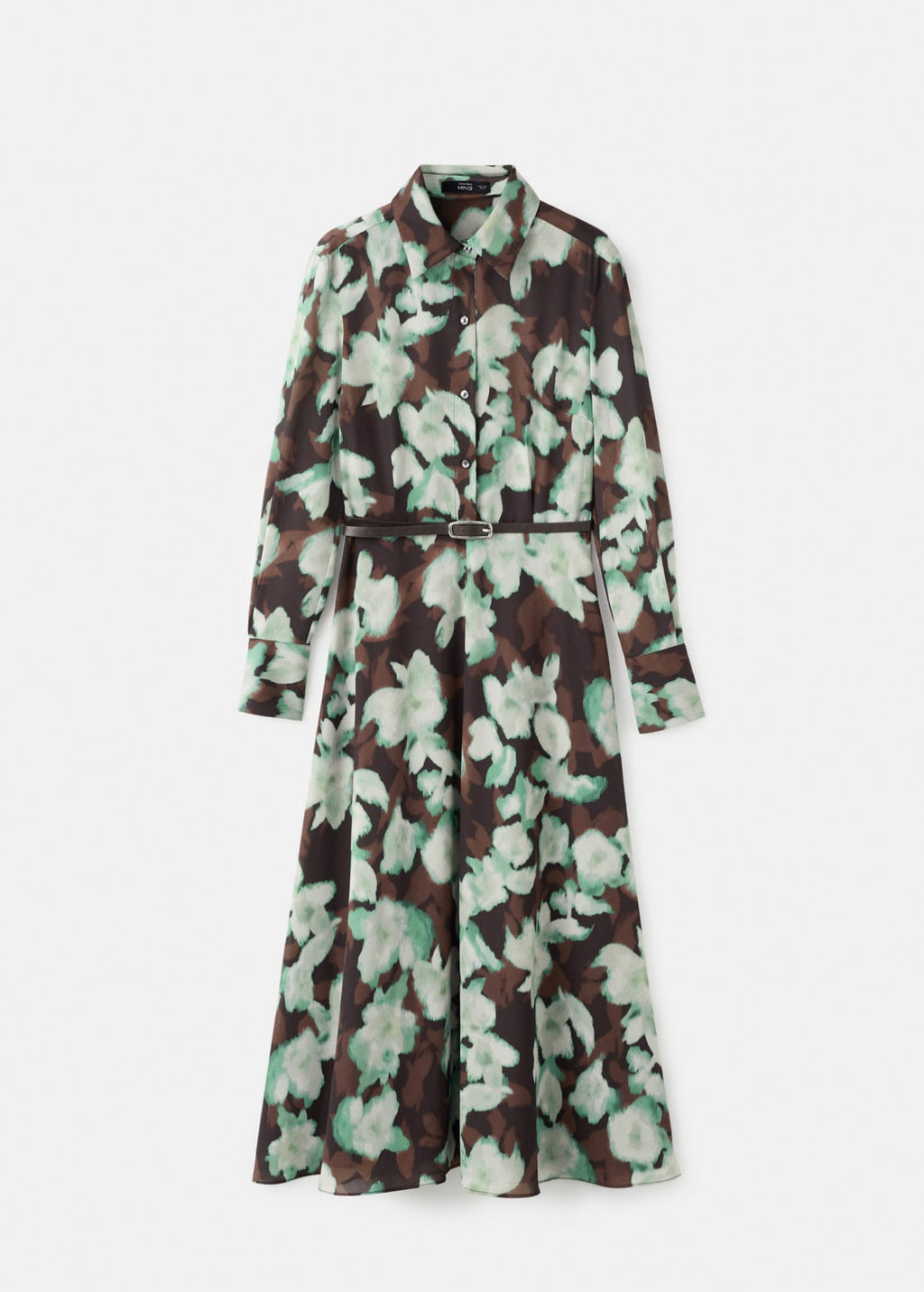 Robe Chemisier Imprimée Avec Ceinture
