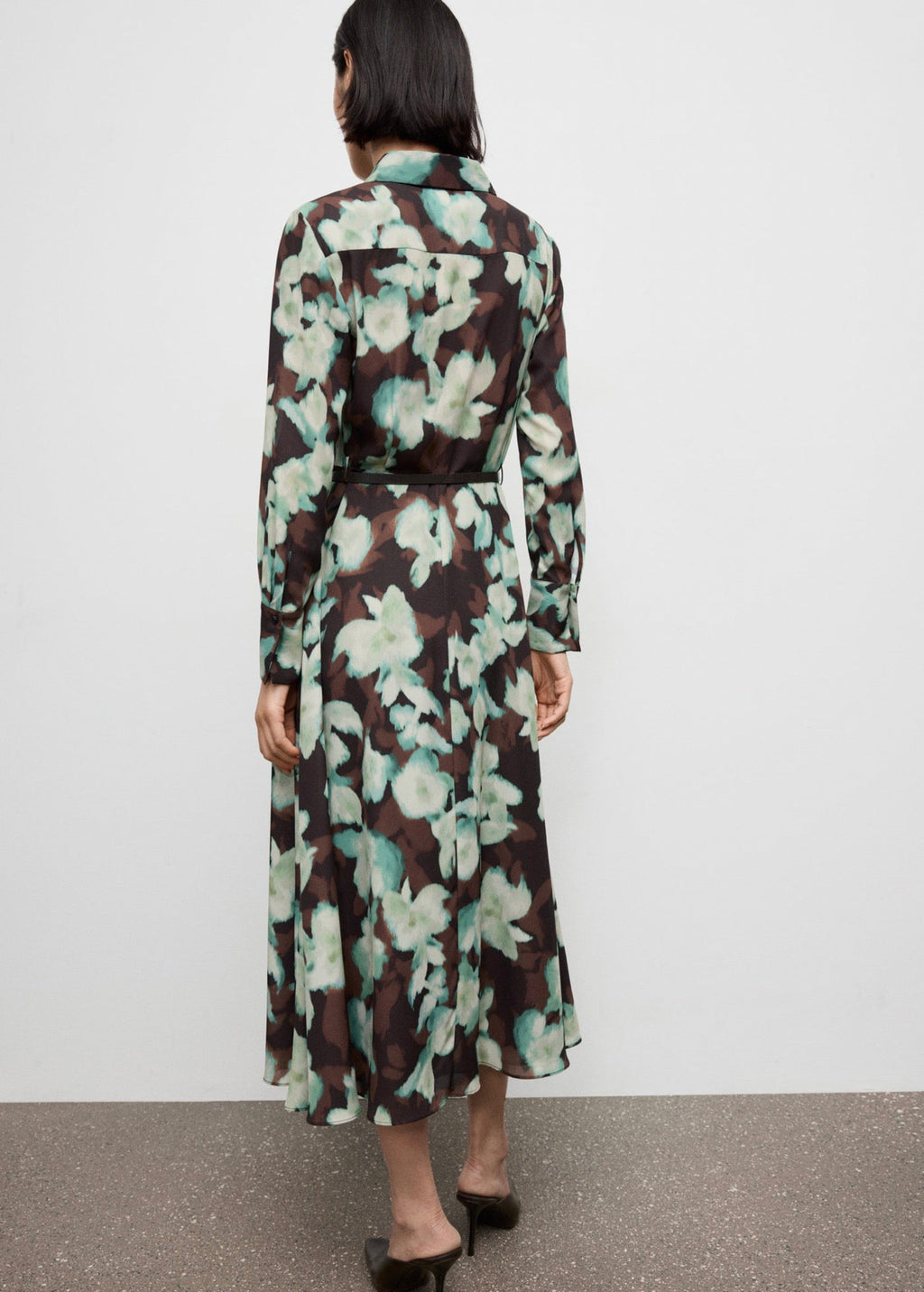 Robe Chemisier Imprimée Avec Ceinture
