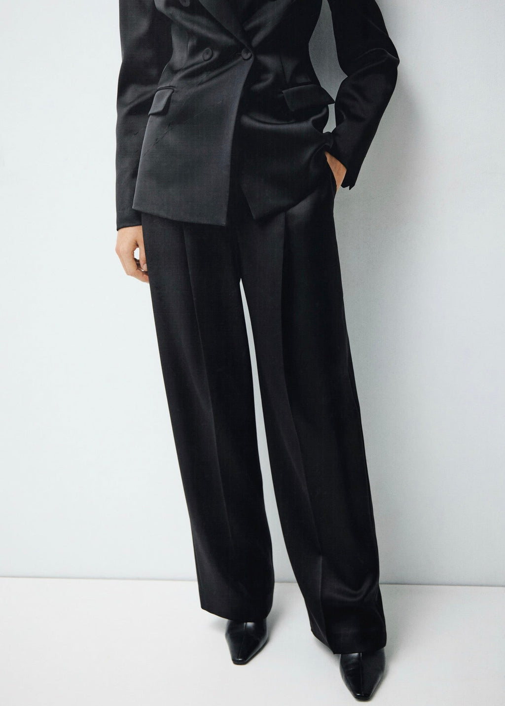 Pantalon De Costume Satiné