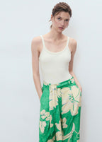Pantalon Imprimé Ceinture