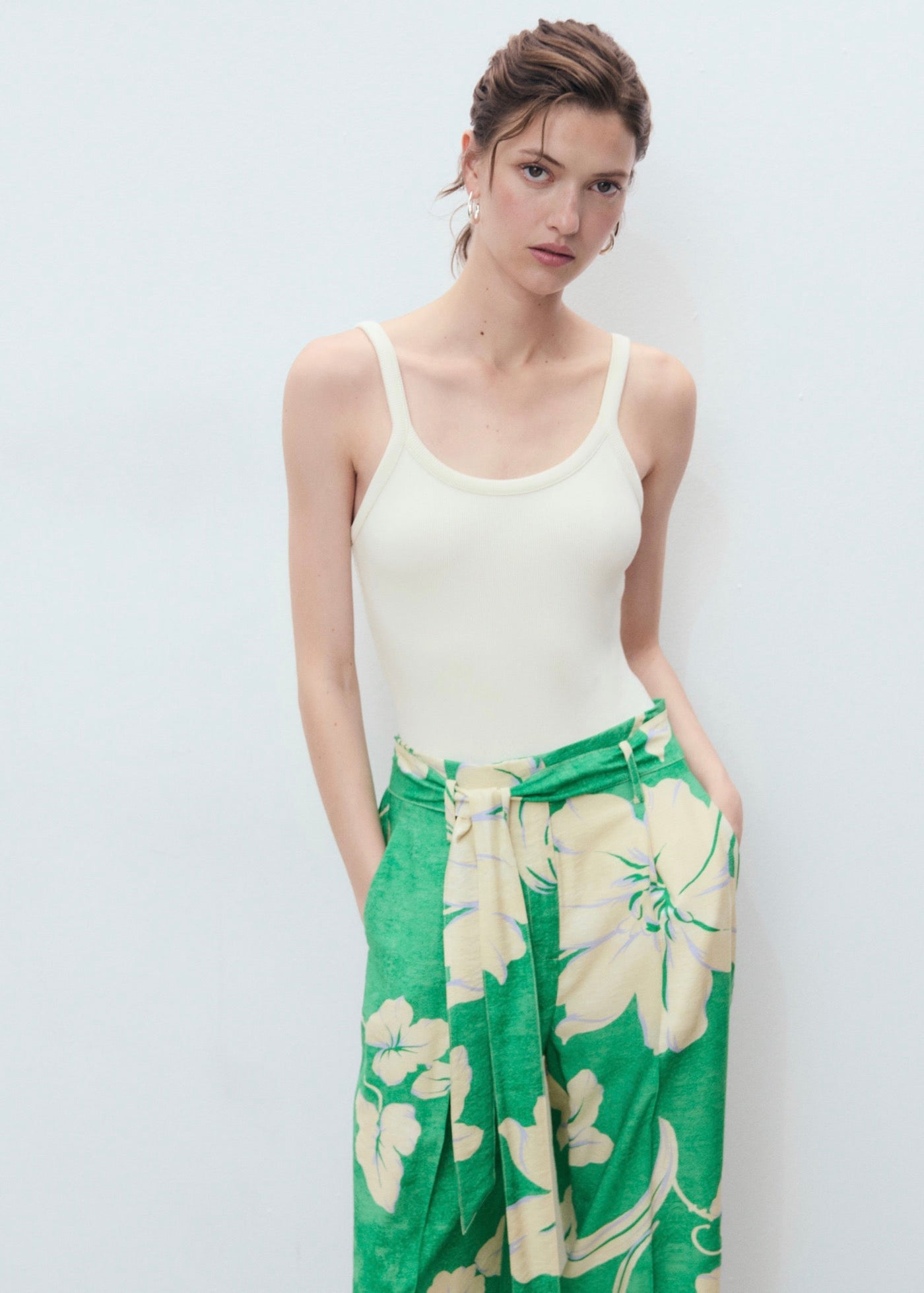 Pantalon Imprimé Ceinture