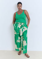 Pantalon Imprimé Ceinture