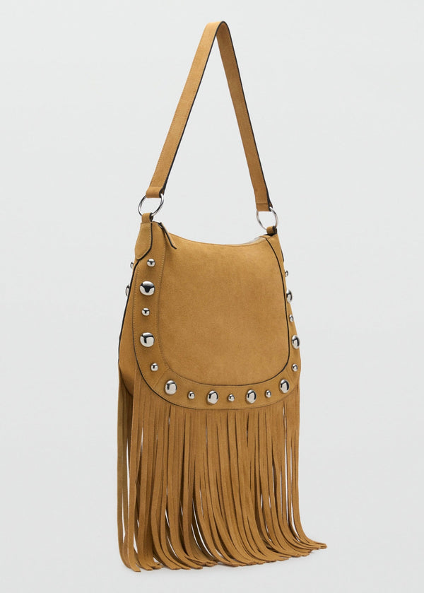 Sac En Daim Avec Franges Et Détails Cloutés
