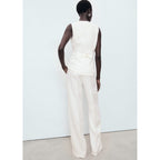 Combinaison En Lin Style Tailleur