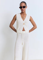 Pantalon Maille Ajourée