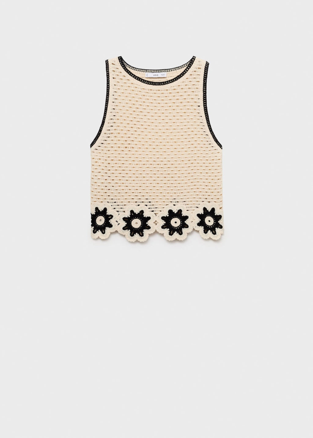 Top En Crochet Finitions À Fleurs