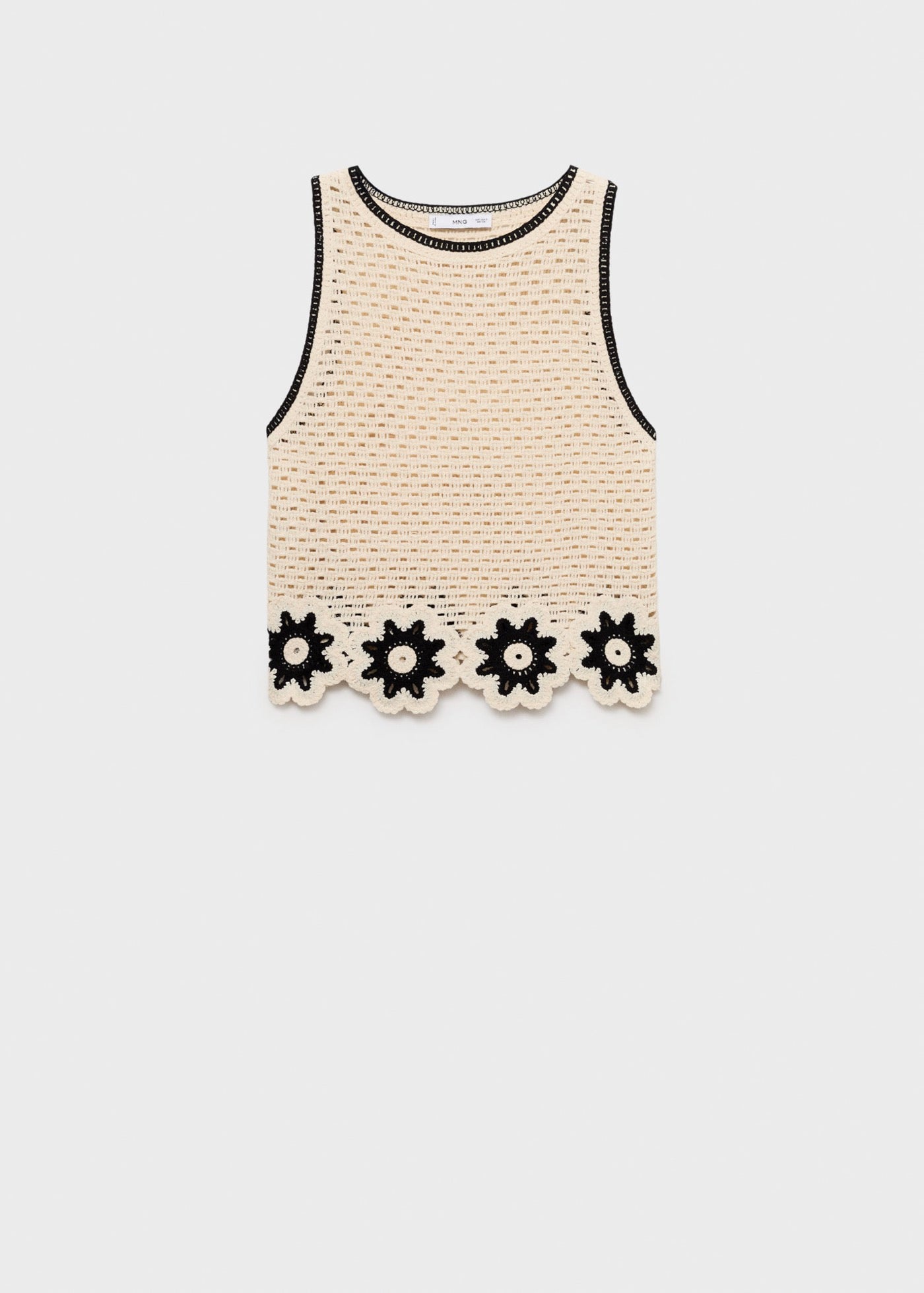 Top En Crochet Finitions À Fleurs