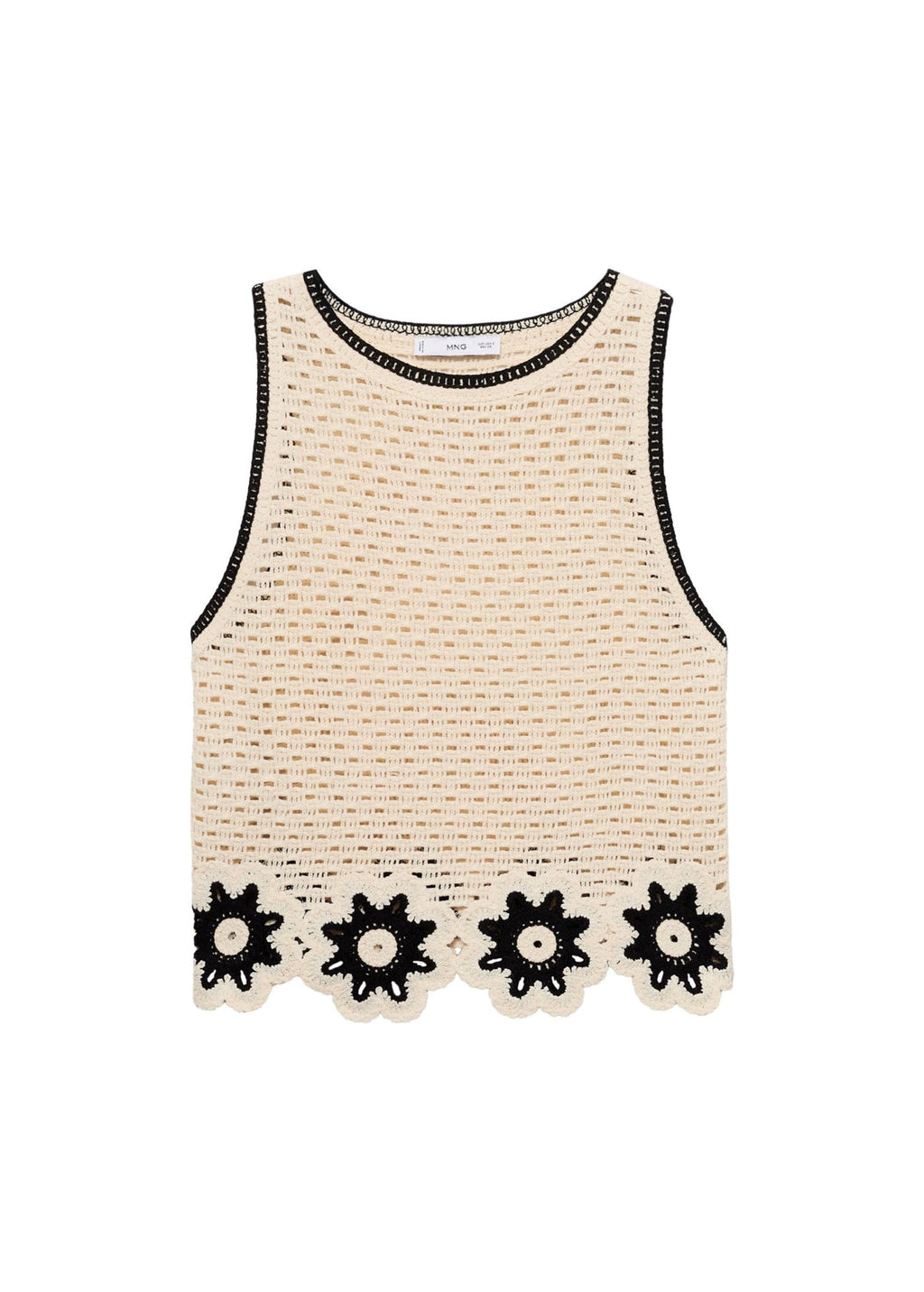 Top En Crochet Finitions À Fleurs