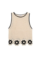 Top En Crochet Finitions À Fleurs