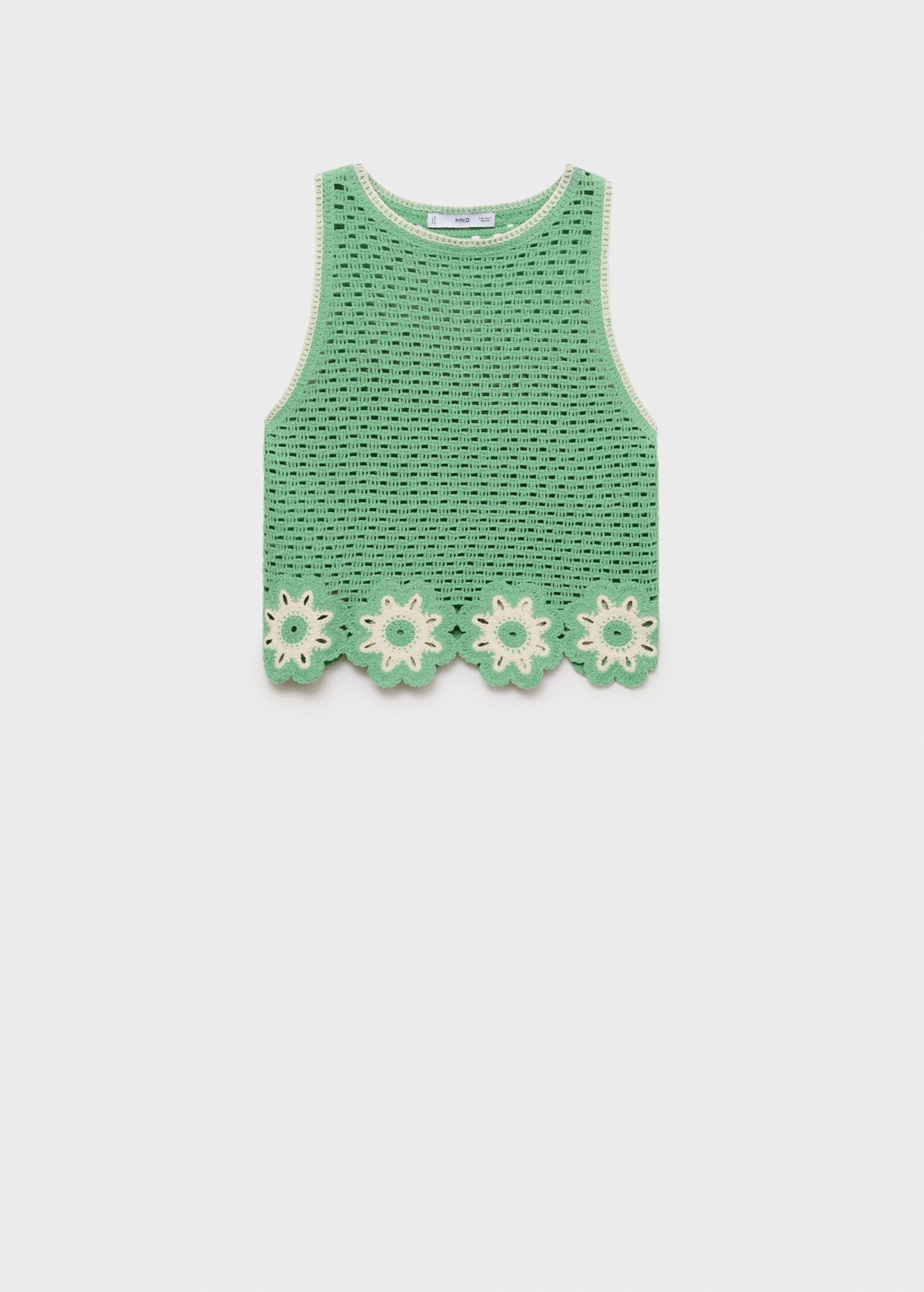 Top En Crochet Finitions À Fleurs