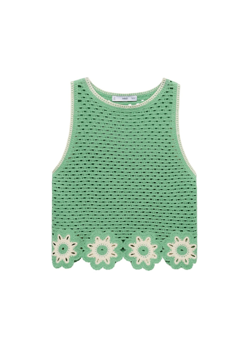 Top En Crochet Finitions À Fleurs
