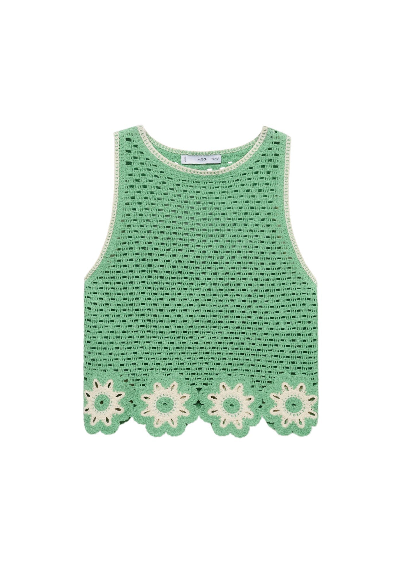 Top En Crochet Finitions À Fleurs