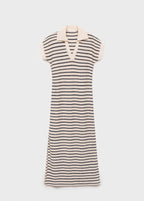 Robe Longue Maille Rayures