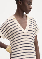 Robe Longue Maille Rayures