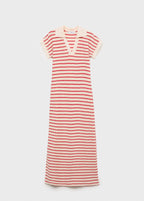 Robe Longue Maille Rayures