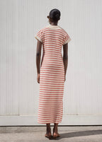Robe Longue Maille Rayures