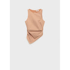 Top En Coton Asymétrique À Rayures