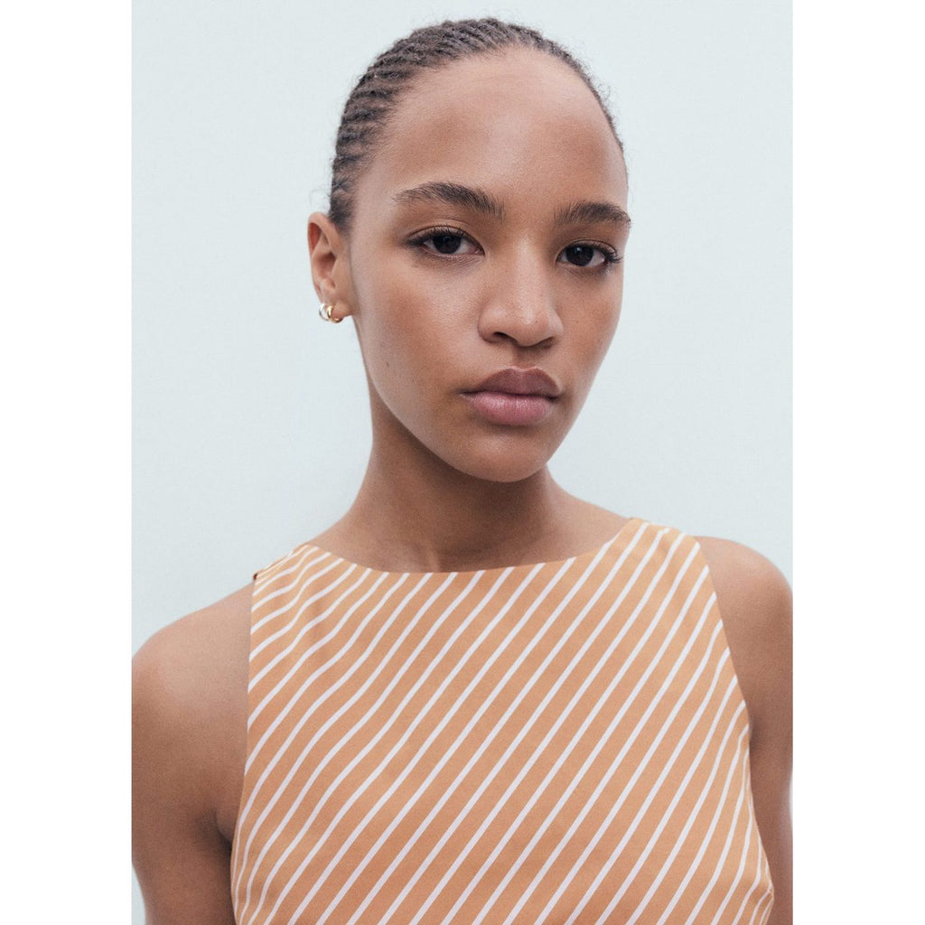 Top En Coton Asymétrique À Rayures