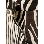 Pantalon Lin Imprimé Zèbre