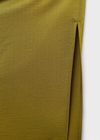 Robe Asymétrique Satinée Avec Fronce Latérale