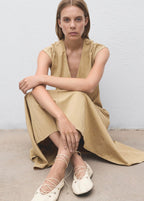 Robe Col V Avec Coutures