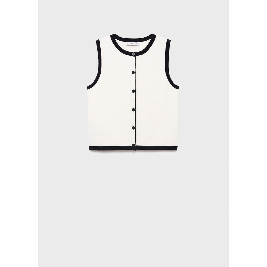 Gilet Maille Contraste
