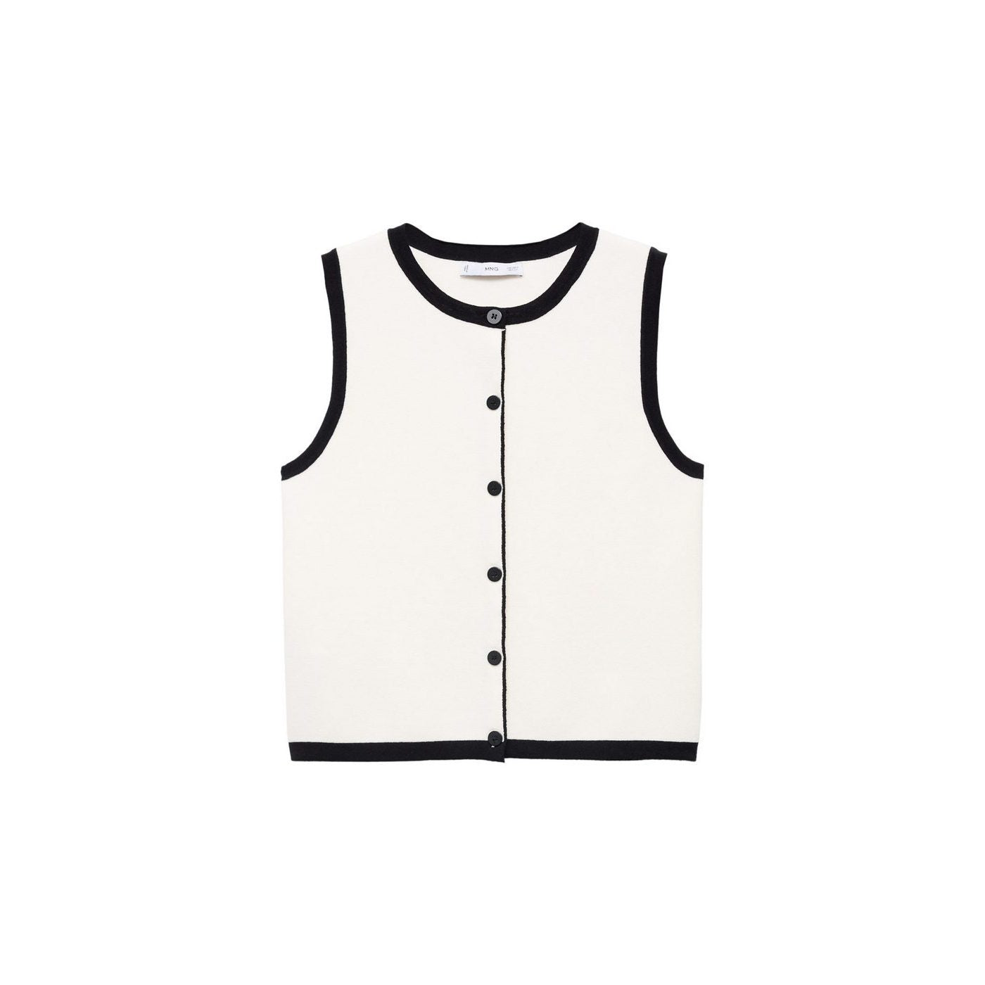 Gilet Maille Contraste