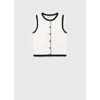 Gilet Maille Contraste