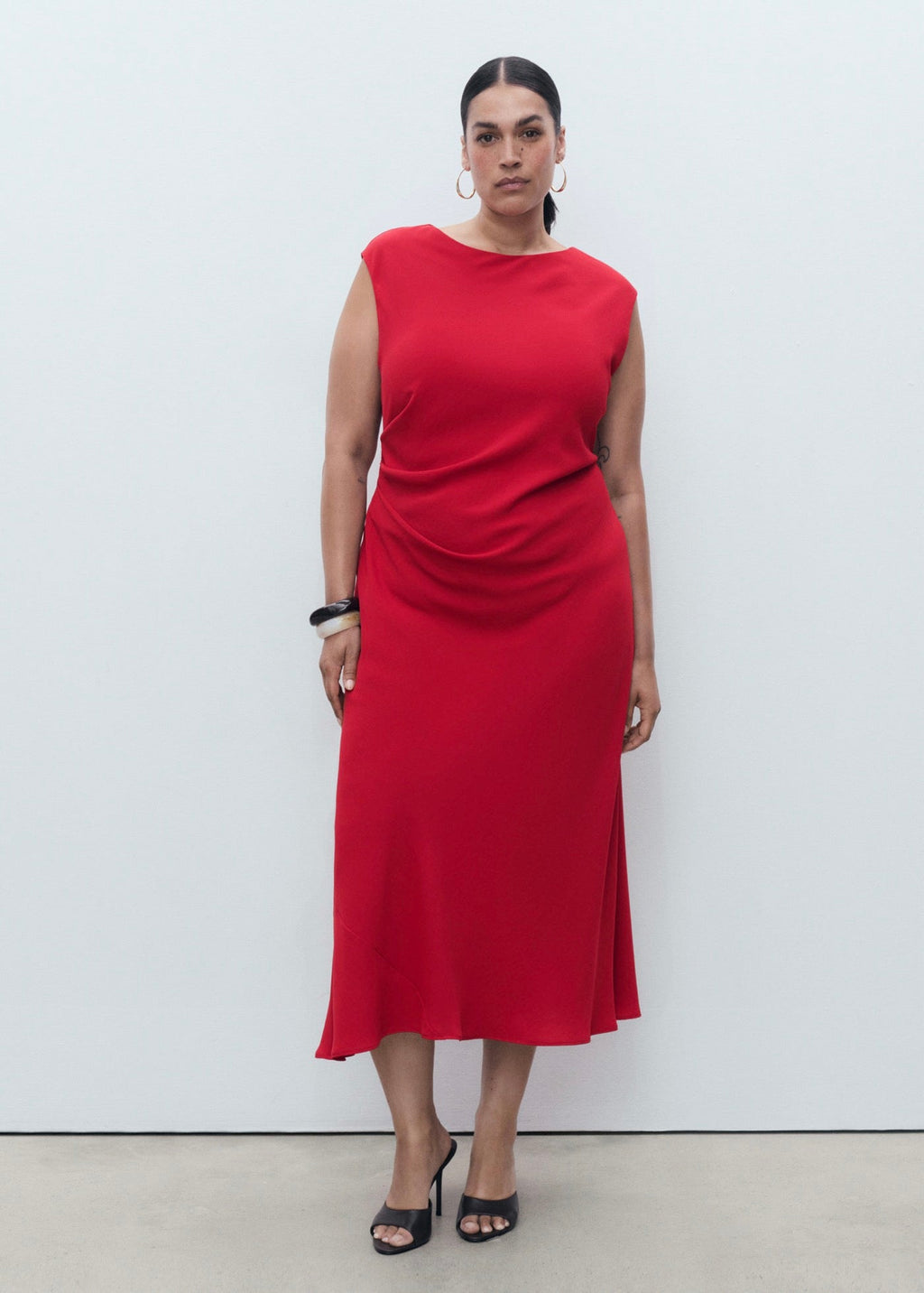 Robe Midi Froncée
