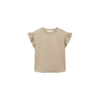 T-Shirt Manches Courtes Volant Ajouré